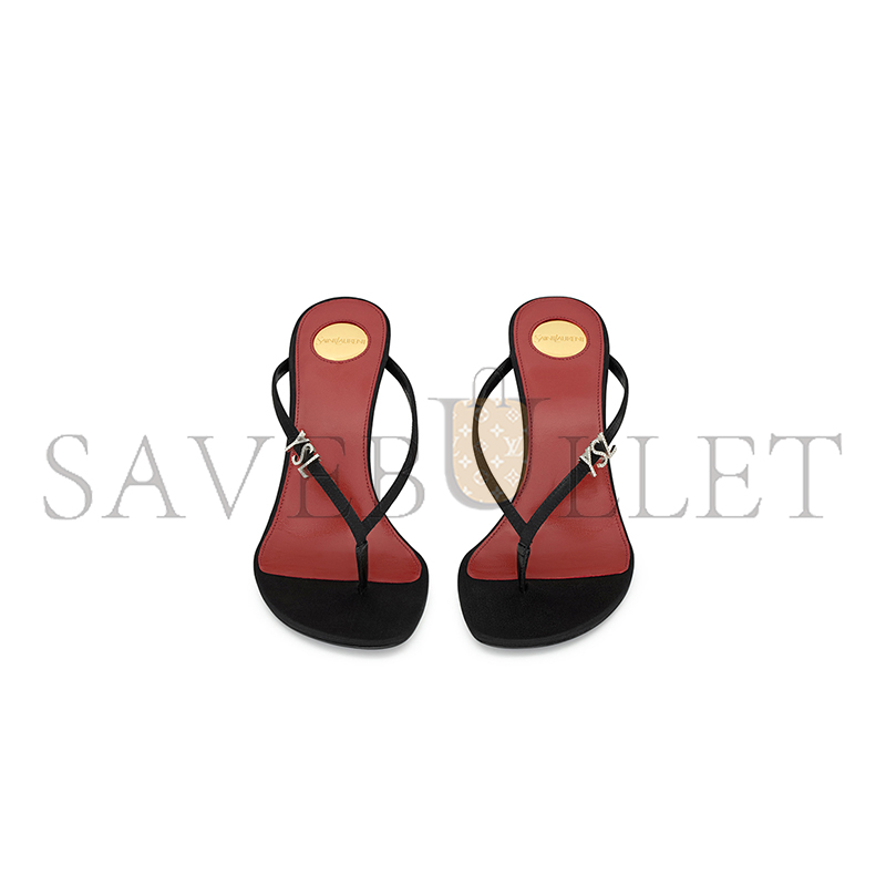 YSL JERRY MULES IN SATIN CREPE AND RHINESTONES 8697049QNAO1000